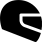 Desenho de um capacete de motociclista